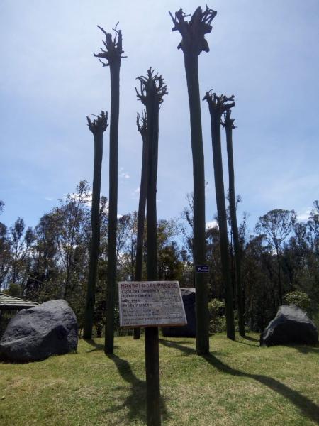 Mandala del parque, Columnas e Inducción cromática