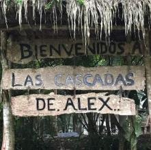 Imagen Letrero Cascadas de Alex