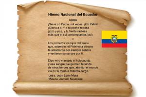 Imagen Himno Nacional del Ecuador