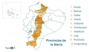 Mapa provincias de la Sierra