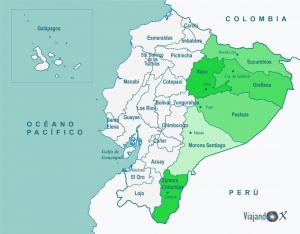Imagen Amazonia provincias y capitale