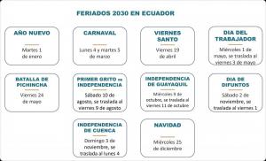 Imagen Feriados 2030