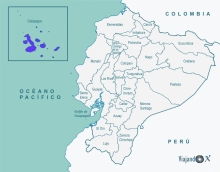 mapa de la región insular Galápagos